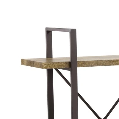 35.5" x 40" Three Level Rustic Shelving Unit - Danya B. 4 35.5" x 40" Three Level Rustic Shelving Unit - Danya B. - Image 2