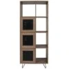 Flash Furniture Woodridge Collection 63"H 5 Cube Storage Organizer Bookcase with Metal Cabinet Doors in Rustic Wood Grain Finish -Bookshelves Sales Shop unnamed file 5385