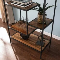 58.75" Thropel Reclaimed Wood Etagere Natural/Gray - Aiden Lane