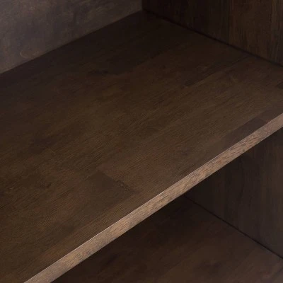 66"x30" Devlin Mid-Century Bookshelf Walnut Brown - WyndenHall 7 66"x30" Devlin Mid-Century Bookshelf Walnut Brown - WyndenHall - Image 5