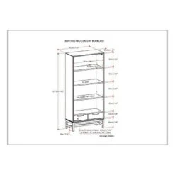 66"x30" Devlin Mid-Century Bookshelf Walnut Brown - WyndenHall 17 66"x30" Devlin Mid-Century Bookshelf Walnut Brown - WyndenHall -Bookshelves Sales Shop unnamed file 5411