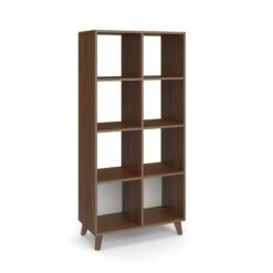 66" High Modern Cube Bookcase - HON BASYX Walnut -Bookshelves Sales Shop unnamed file 5419