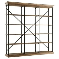 84" Belvidere 5 Shelf Wide Bookshelf - Inspire Q Ivory White -Bookshelves Sales Shop unnamed file 5428