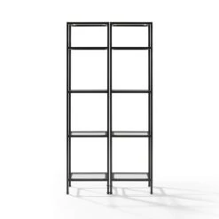73" 2pc Aimee Narrow Etagere Set Oil Rubbed Bronze - Crosley
