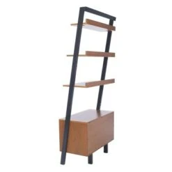 71.96" Vlad 3 Shelves and 1 Door Etagere Natural/Charcoal - Safavieh -Bookshelves Sales Shop unnamed file 5454