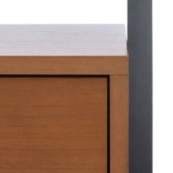 71.96" Vlad 3 Shelves and 1 Door Etagere Natural/Charcoal - Safavieh -Bookshelves Sales Shop unnamed file 5456