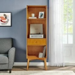 68" Landon Record Storage Bookcase Brown - Crosley 22 68" Landon Record Storage Bookcase Brown - Crosley -Bookshelves Sales Shop unnamed file 5508