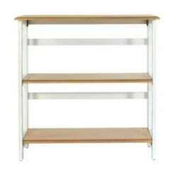 32.25" 3 Medford Shelf Bookshelf Distressed White - OSP Home Furnishings