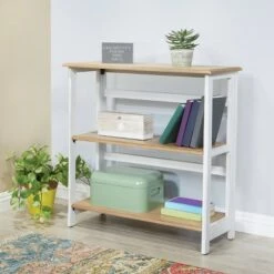 32.25" 3 Medford Shelf Bookshelf Distressed White - OSP Home Furnishings -Bookshelves Sales Shop unnamed file 5513