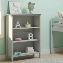 Weston Tall Bookcase - Alaterre Furniture Dove Gray