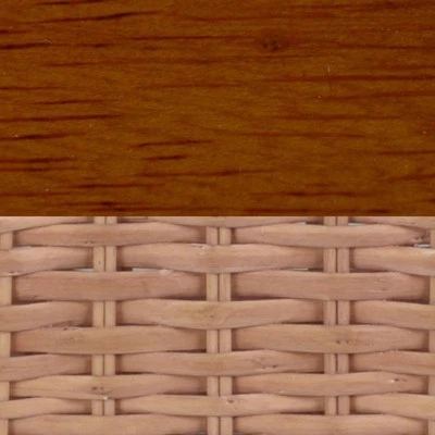 67" Flip Flop Square Folding Bookcase with Wicker Storage Baskets - Regency Oak/natural 8 67" Flip Flop Square Folding Bookcase with Wicker Storage Baskets - Regency Oak/natural - Image 6