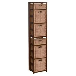 67" Flip Flop Square Folding Bookcase with Wicker Storage Baskets - Regency Oak/natural 19 67" Flip Flop Square Folding Bookcase with Wicker Storage Baskets - Regency Oak/natural -Bookshelves Sales Shop unnamed file 5542