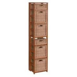 67" Flip Flop Square Folding Bookcase with Wicker Storage Baskets - Regency Oak/natural 21 67" Flip Flop Square Folding Bookcase with Wicker Storage Baskets - Regency Oak/natural -Bookshelves Sales Shop unnamed file 5544