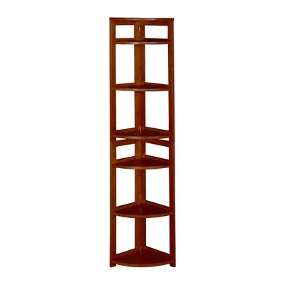 Cakewalk High Corner Folding Bookcase - Regency Cherry 6 Cakewalk High Corner Folding Bookcase - Regency Cherry -Bookshelves Sales Shop unnamed file 5545