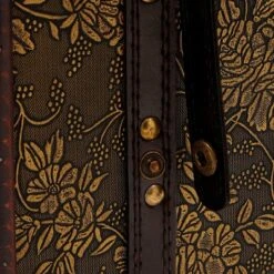 Okuna Outpost Wooden 4 Bottles Travel Wine for Storage Storage Bar Accessory, Flower Pattern, 8 x 8.5 x 13.8 in. -Bookshelves Sales Shop unnamed file 5562