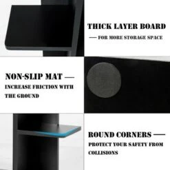 Costway 7-Tier Bookshelf Bookcase Plant Display Shelf Rack Storage Holder Wooden Black -Bookshelves Sales Shop unnamed file 563