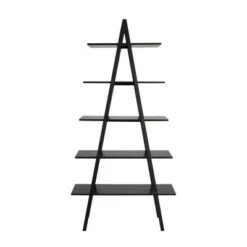 Modern Industry Metal/Wooden 5 Tier 'A' Frame Bookcase and Shelves - Glitzhome Black -Bookshelves Sales Shop unnamed file 576