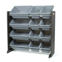 Sumatra Toy Storage Organizer with Storage Bins Espresso/Gray - Humble Crew -Bookshelves Sales Shop unnamed file 76