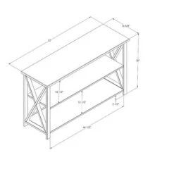 Solid Wood Farmhouse Storage Console - Saracina Home Rustic Oak/black -Bookshelves Sales Shop unnamed file 763