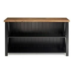 Solid Wood Farmhouse Storage Console - Saracina Home Rustic Oak/black -Bookshelves Sales Shop unnamed file 765
