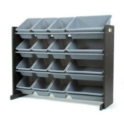 Sumatra Toy Storage Organizer with Storage Bins Espresso/Gray - Humble Crew -Bookshelves Sales Shop unnamed file 77