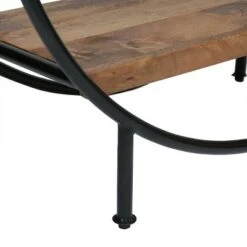 37.5" Dundas Handcrafted Industrial Circular Mango Wood Shelf Natural/Black - Christopher Knight Home -Bookshelves Sales Shop unnamed file 778