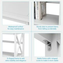 Costway 3-Tier Bookshelf Wooden Open Storage Bookcase for Home Office WhiteBlackCoffeeNatural -Bookshelves Sales Shop unnamed file 783