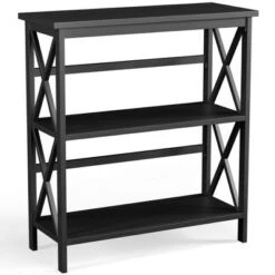 Costway 3-Tier Bookshelf Wooden Open Storage Bookcase for Home Office WhiteBlackCoffeeNatural -Bookshelves Sales Shop unnamed file 789