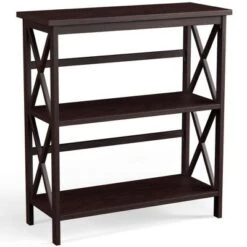 Costway 3-Tier Bookshelf Wooden Open Storage Bookcase for Home Office WhiteBlackCoffeeNatural -Bookshelves Sales Shop unnamed file 790