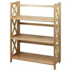 3 Shelf X Design Folding Bookcase - Flora Home Black -Bookshelves Sales Shop unnamed file 816