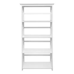 63" 5 Shelf Bookcase White - Flora Home