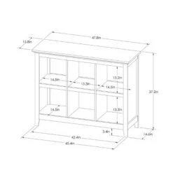 37.2" Carson 6 Bin Organizer Bookcase - Threshold White 12 37.2" Carson 6 Bin Organizer Bookcase - Threshold White -Bookshelves Sales Shop unnamed file 861