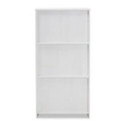 15.47" 2 Drawer Carlingford Modern and Contemporary Whitewashed Wood Bookshelf White - Baxton Studio -Bookshelves Sales Shop unnamed file 873
