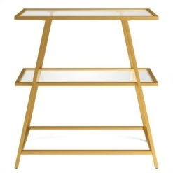 Henn& Hart 36 in. Brass Metal Bookcase - Henn&Hart -Bookshelves Sales Shop unnamed file 885