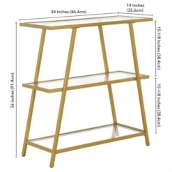 Henn& Hart 36 in. Brass Metal Bookcase - Henn&Hart -Bookshelves Sales Shop unnamed file 887