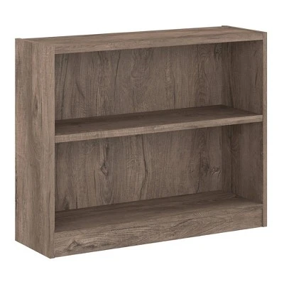 Universal 2 Shelf Bookcase - Bush Furniture Rustic Gray 8 Universal 2 Shelf Bookcase - Bush Furniture Rustic Gray - Image 6