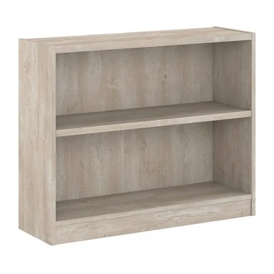 Universal 2 Shelf Bookcase - Bush Furniture Rustic Gray 9 Universal 2 Shelf Bookcase - Bush Furniture Rustic Gray - Image 7