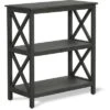 26.4" Thompson 2 Tier Shelf Dark Gray - ClickDecor