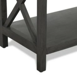 26.4" Thompson 2 Tier Shelf Dark Gray - ClickDecor -Bookshelves Sales Shop unnamed file 923