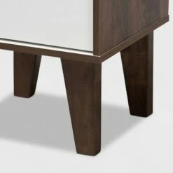 31.22" Senja Two-Tone Finished Wood 2 Drawer Bookcase White/Walnut - Baxton Studio 11 31.22" Senja Two-Tone Finished Wood 2 Drawer Bookcase White/Walnut - Baxton Studio -Bookshelves Sales Shop unnamed file 933