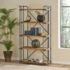 Yorktown 66.75" 5-Shelf Industrial Bookcase Brown - Christopher Knight Home 1 Yorktown 66.75" 5-Shelf Industrial Bookcase Brown - Christopher Knight Home -Bookshelves Sales Shop unnamed file 936
