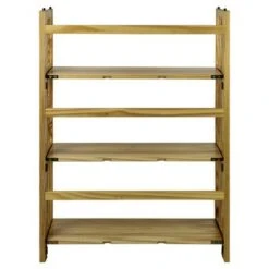 38" Folding 3 Tier Bookshelf Stackable - Flora Home Walnut -Bookshelves Sales Shop unnamed file 946
