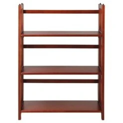 38" Folding 3 Tier Bookshelf Stackable - Flora Home Walnut -Bookshelves Sales Shop unnamed file 952