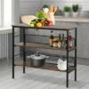 HomCom 3-Tier Industrial Style Storage Metal Wooden Shelf -Bookshelves Sales Shop unnamed file 954