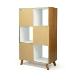 Morgan Mid-Century 6 Cube Toy Storage Organizer Wood/White - Humble Crew -Bookshelves Sales Shop unnamed file 965