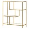 Henn& Hart 40" Tall Brass Finish Bookcase - Henn&Hart -Bookshelves Sales Shop unnamed file 968