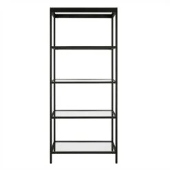 Henn& Hart 30" Wide Black Bronze Bookcase - Henn&Hart