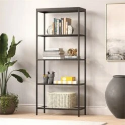 Henn& Hart 30" Wide Black Bronze Bookcase - Henn&Hart -Bookshelves Sales Shop unnamed file 978