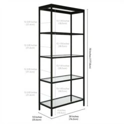 Henn& Hart 30" Wide Black Bronze Bookcase - Henn&Hart -Bookshelves Sales Shop unnamed file 980