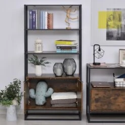 HomCom Storage Cabinet Bookcase with 3 Open Shelves